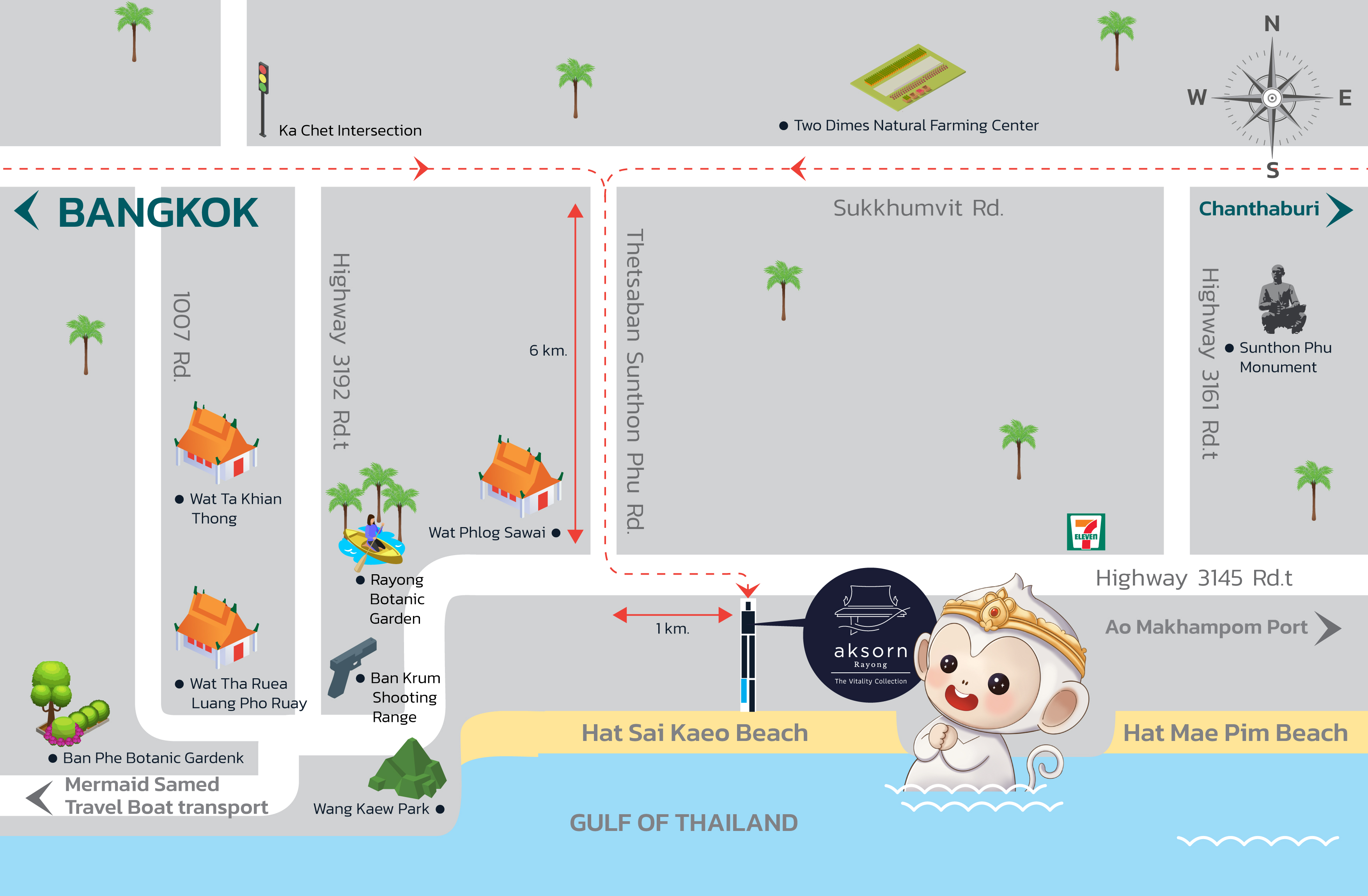Aksorn Rayong Hotel Map